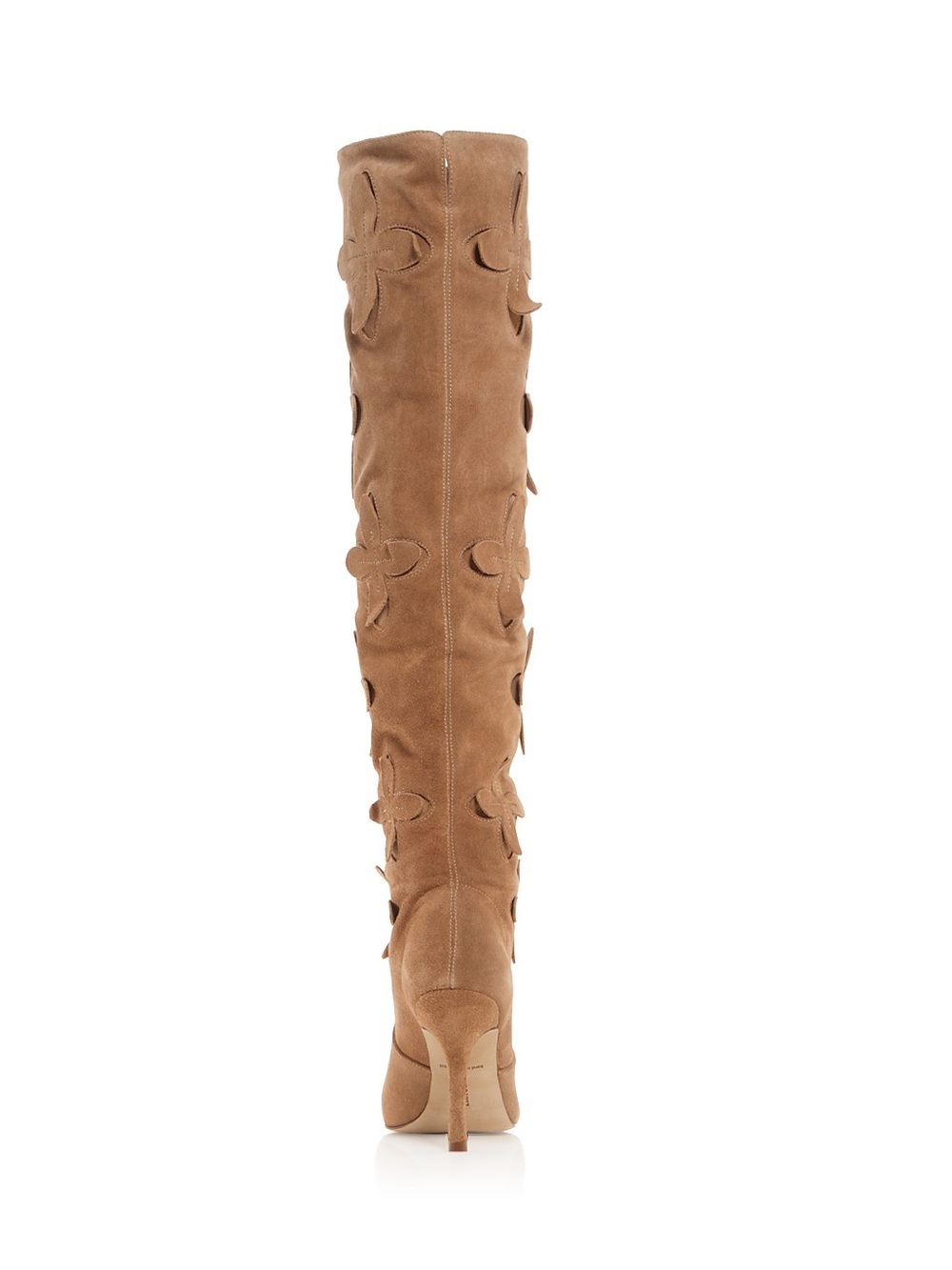 Larroude Julia Flower Embellished Suede Over the Knee Boot - Picture 12 of 15